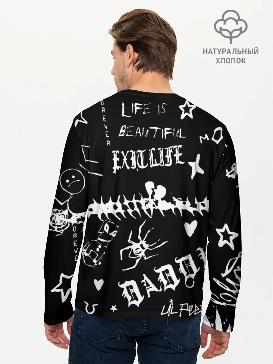 Мужской лонгслив базовый / Life is beautiful