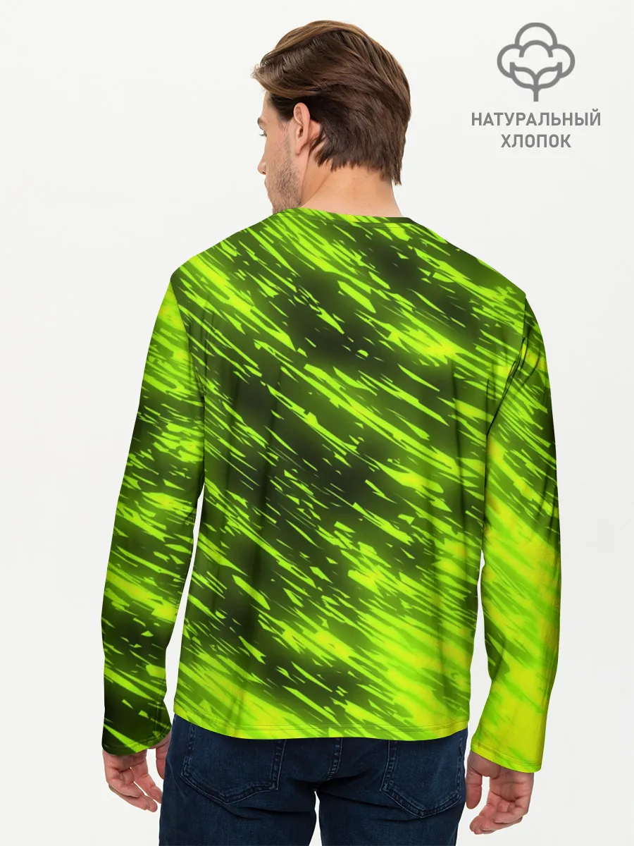 Мужской лонгслив базовый / ЗЕЛЕНЫЙ ОГОНЬ
