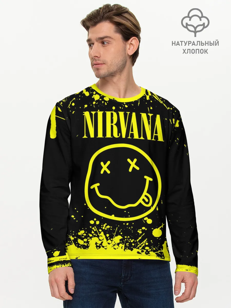 Мужской лонгслив базовый / Nirvana