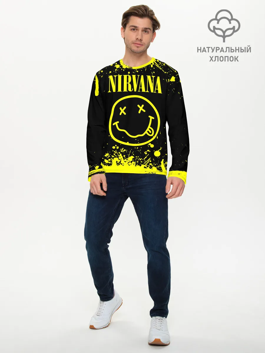 Мужской лонгслив базовый / Nirvana