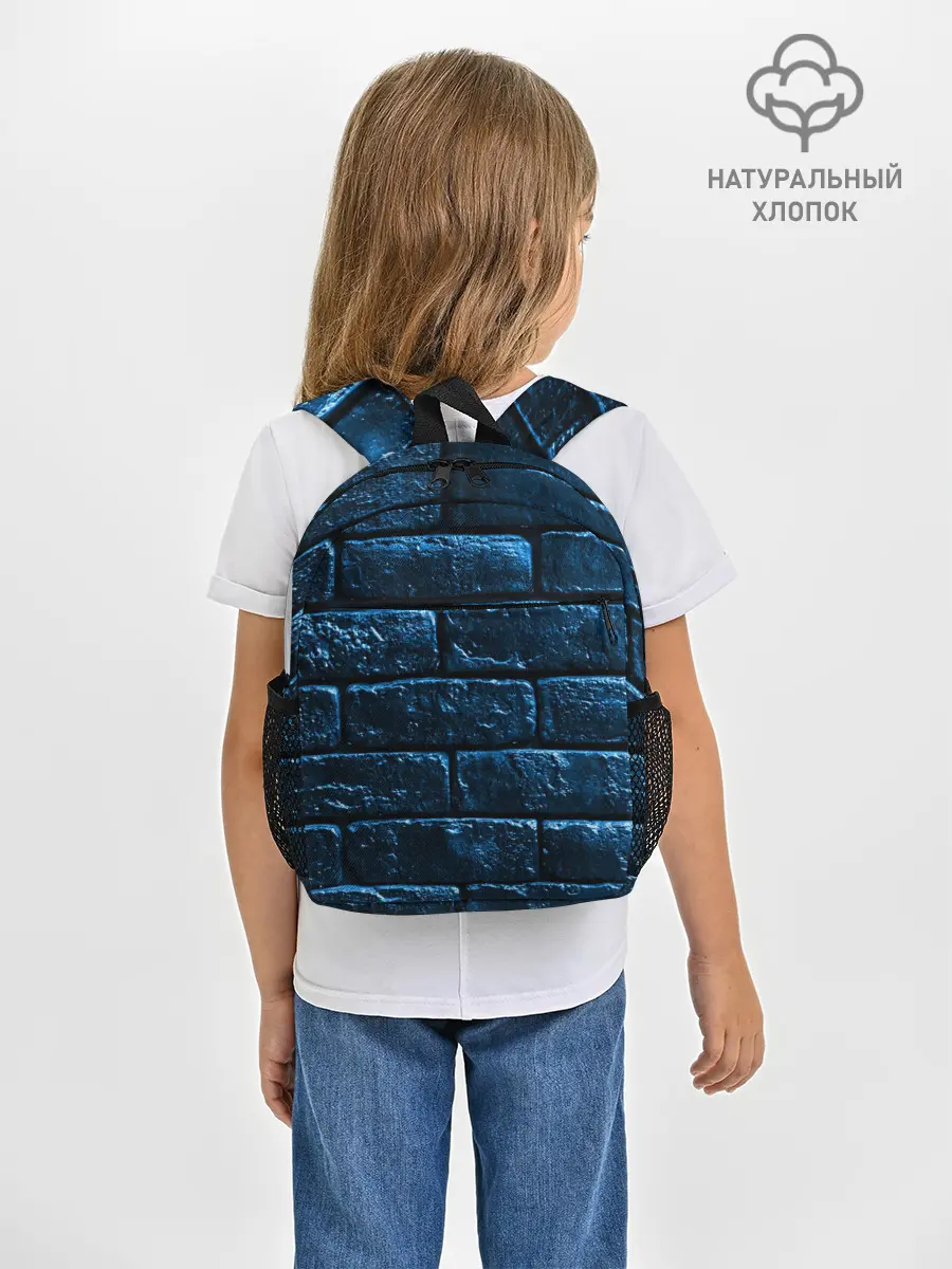 Рюкзак детский / Неоновая, кирпичная стена