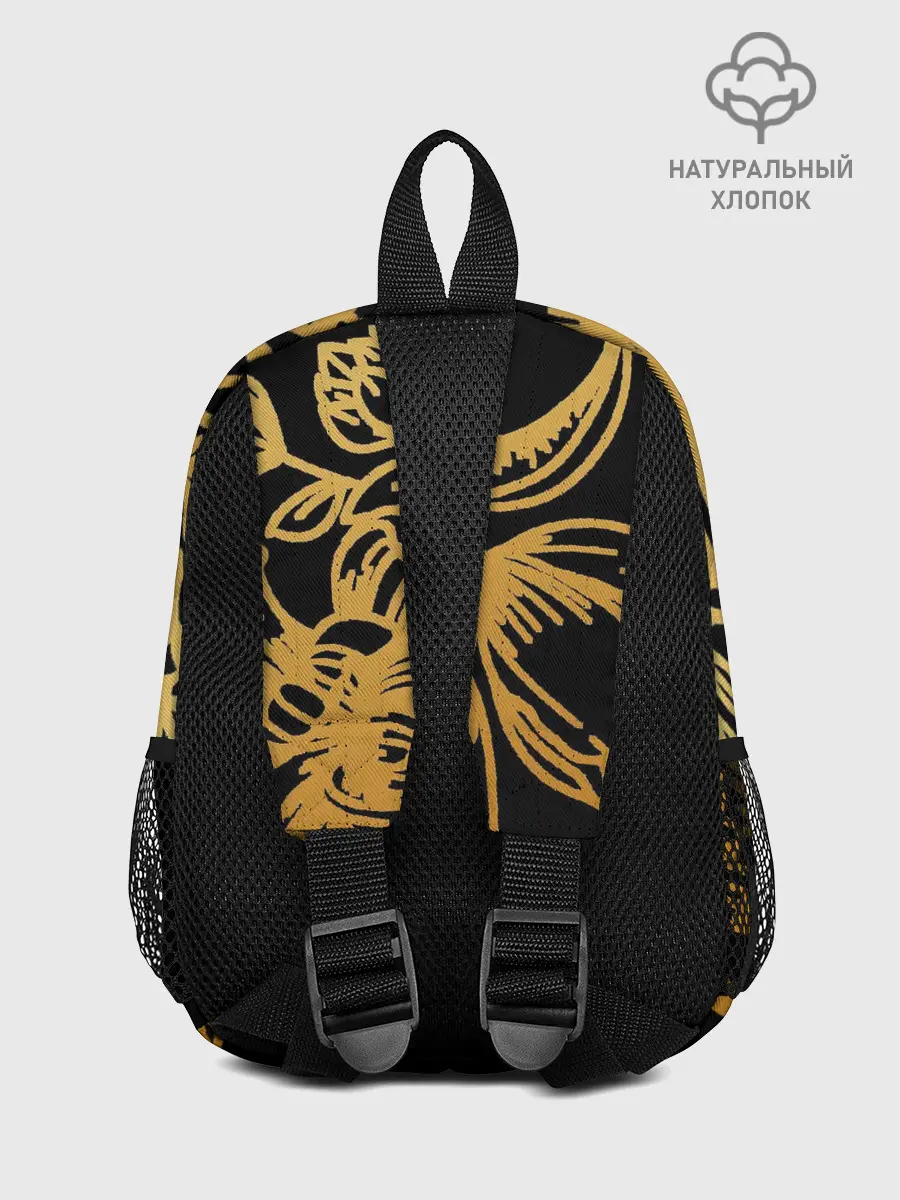 Рюкзак детский / Золотые цветы на белом