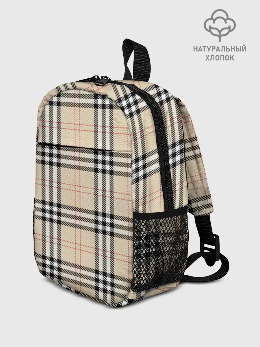 Рюкзак детский / клетчатый принт в стиле Burberry