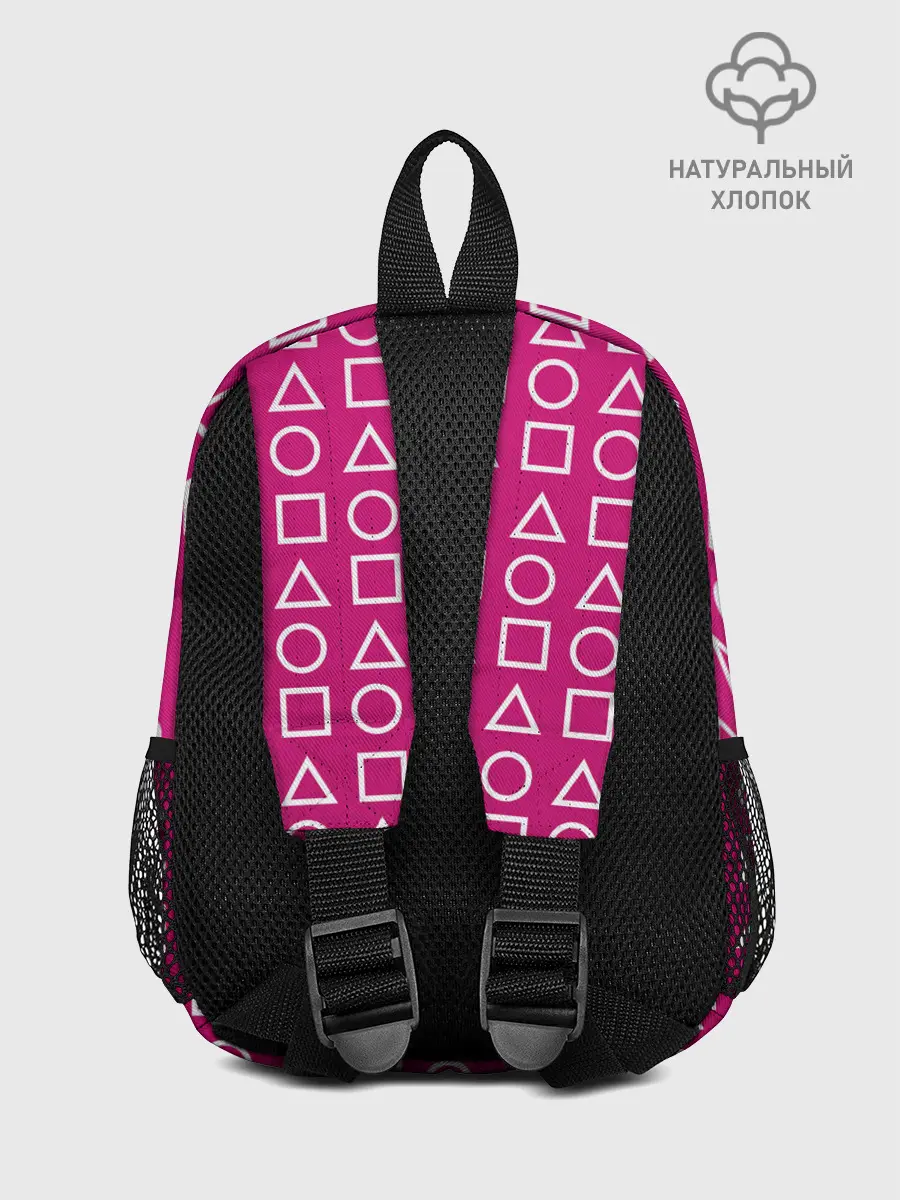 Рюкзак детский / ИГРА В КАЛЬМАРА ПАТТЕРН ФИГУРЫ СТРАЖЕЙ