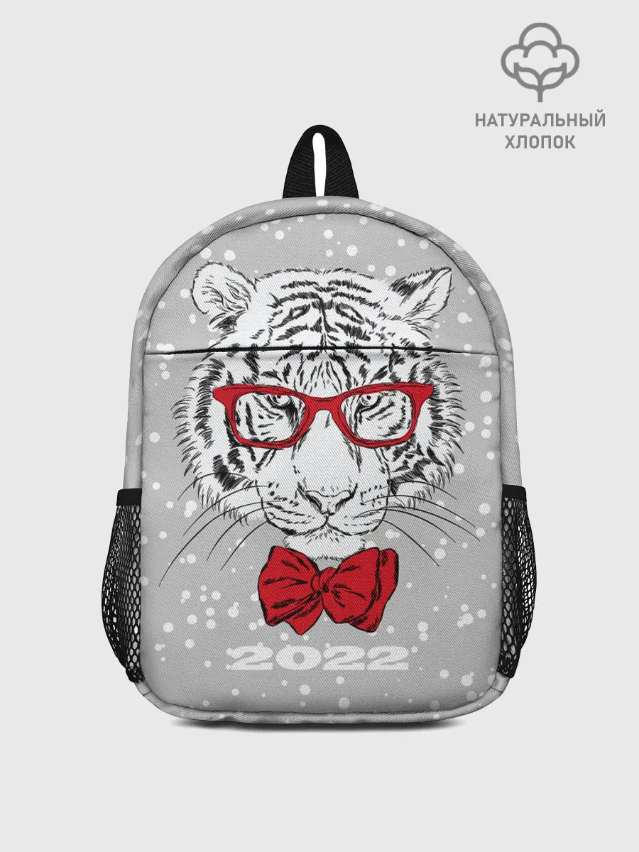 Рюкзак детский / Белый тигр с красным бантом