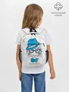 Рюкзак детский / Белый тигр в синей шляпе