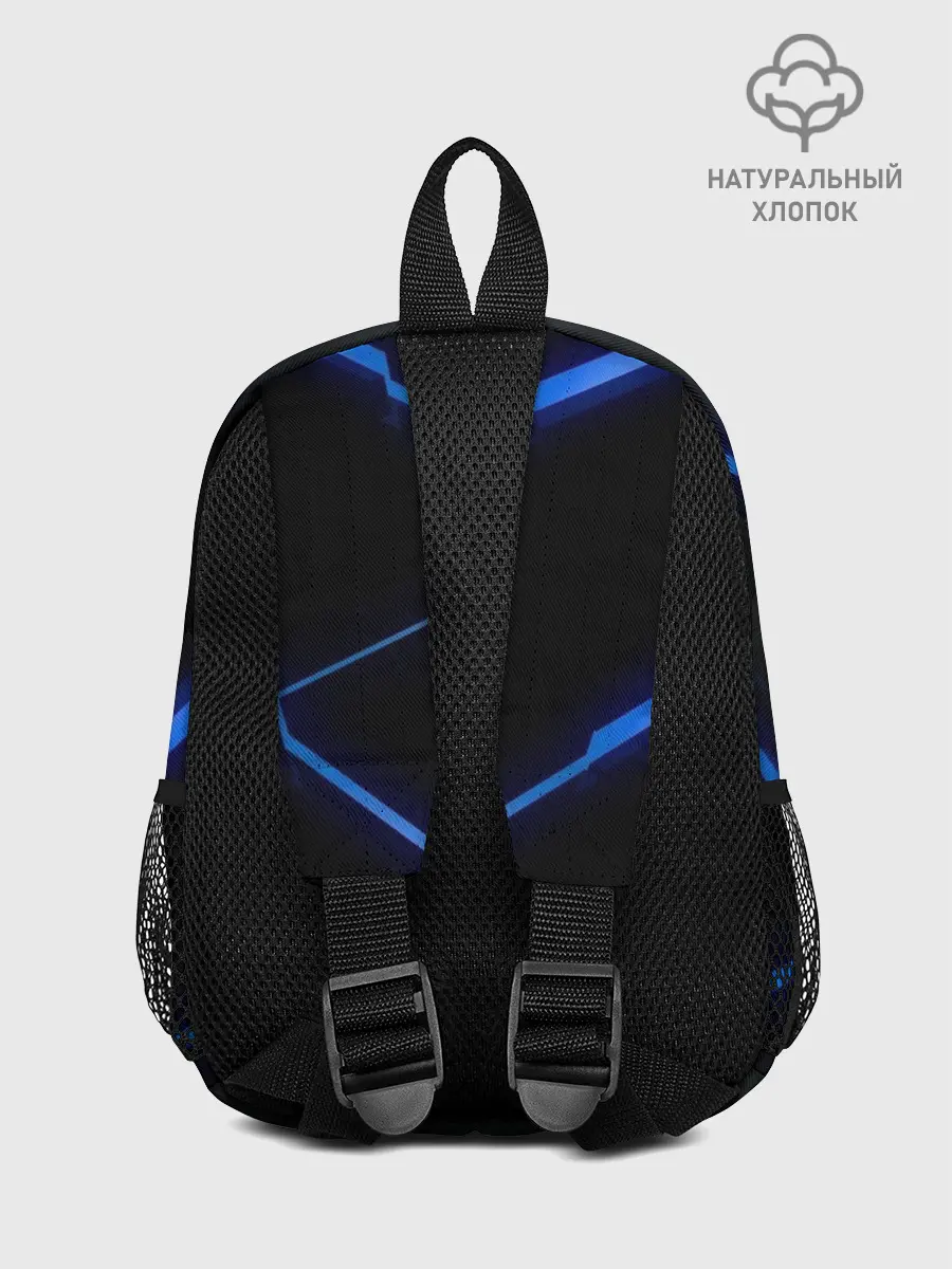Рюкзак детский / 3d неоновый черный принт плиты