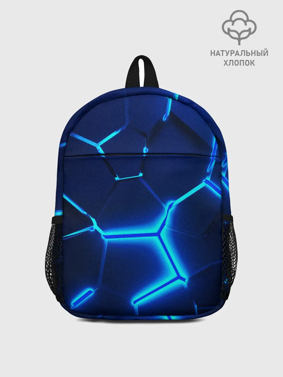 Рюкзак детский / 3D ПЛИТЫ | NEON STEEL | НЕОНОВЫЕ ПЛИТЫ