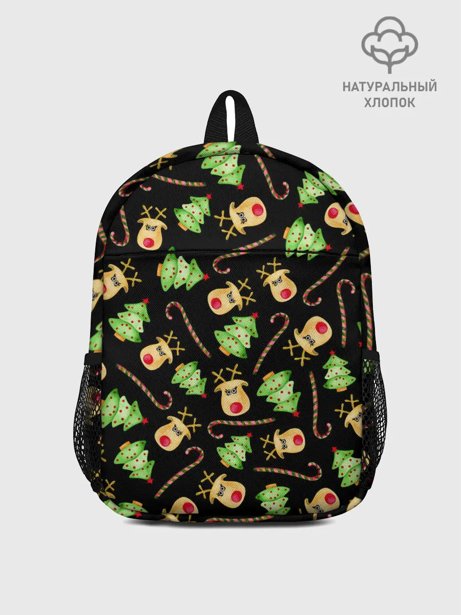 Рюкзак детский / Олени, елки и карамель