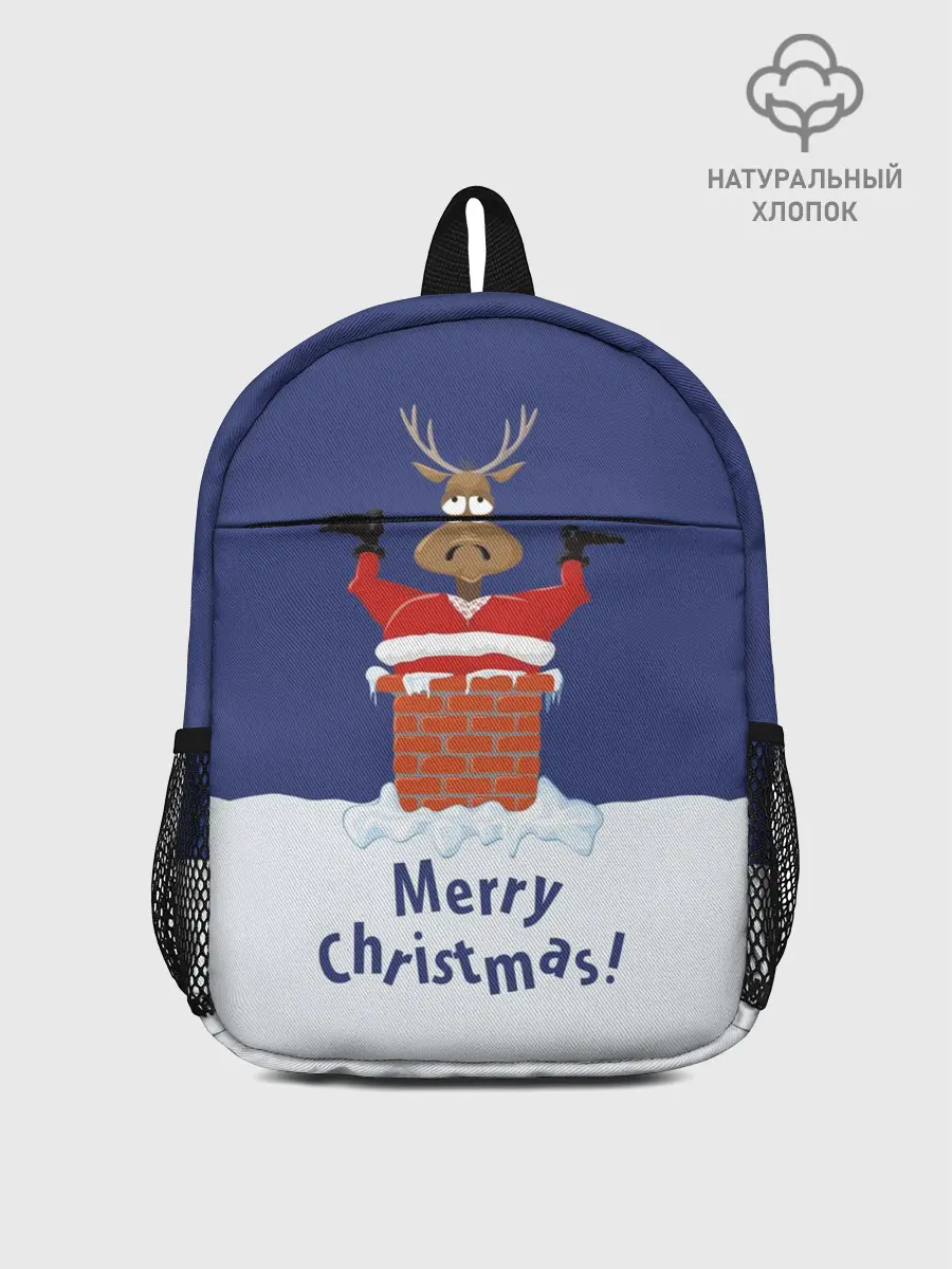 Рюкзак детский / Санта в трубе с Оленем