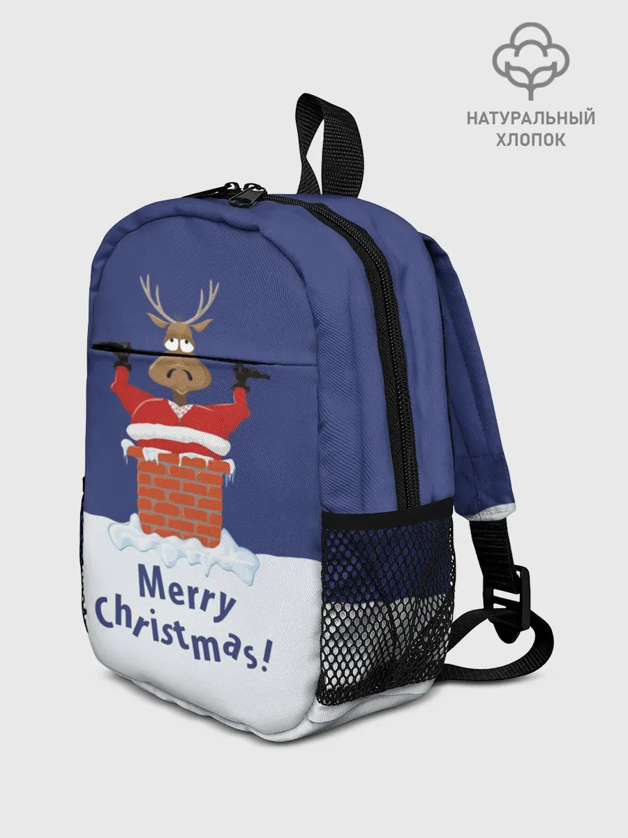 Рюкзак детский / Санта в трубе с Оленем