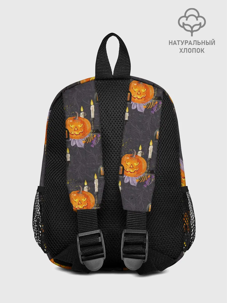 Рюкзак детский / Хэллоуин - тыквы и свечи