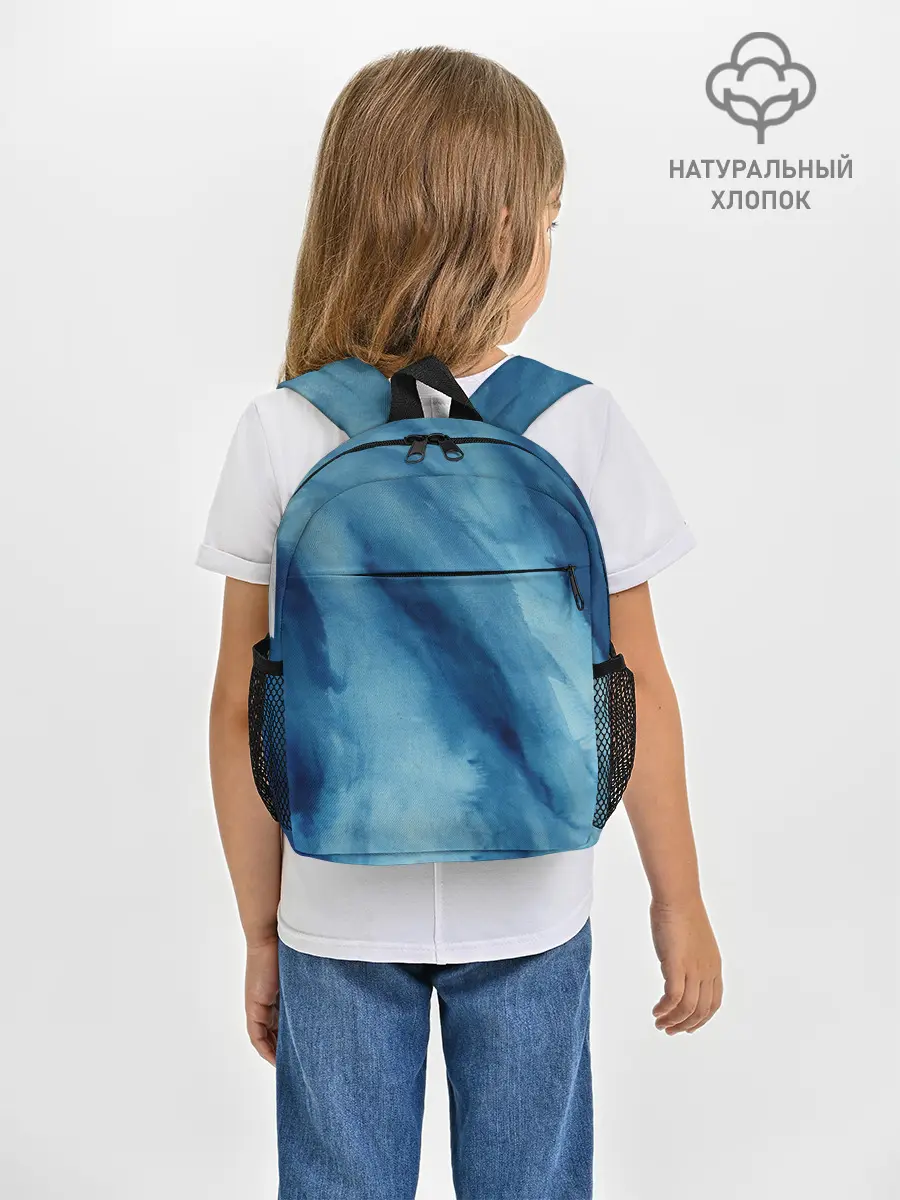 Рюкзак детский / Голубой мрамор