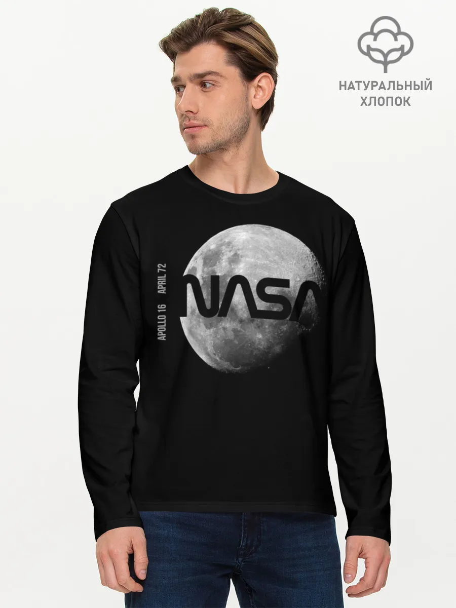 Мужской лонгслив базовый / Nasa Apollo 16