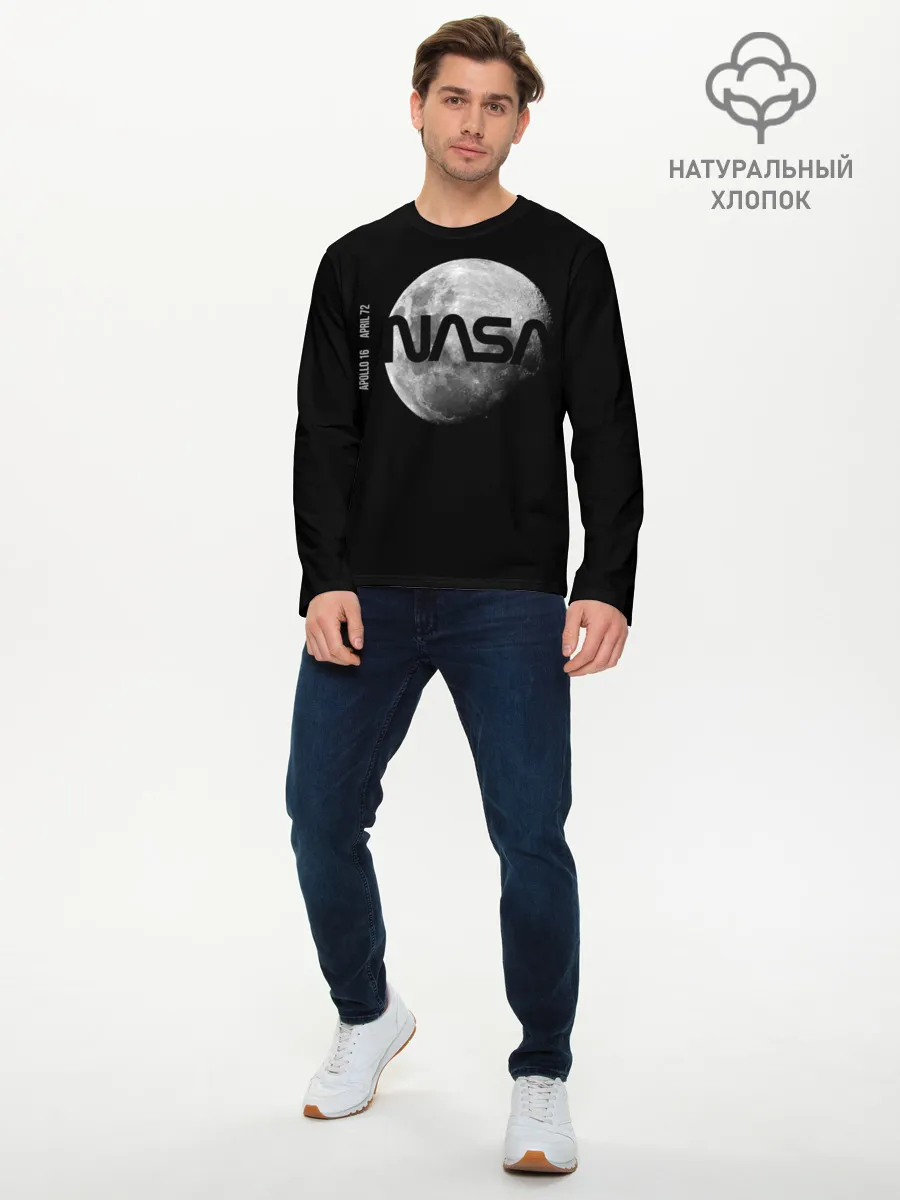 Мужской лонгслив базовый / Nasa Apollo 16