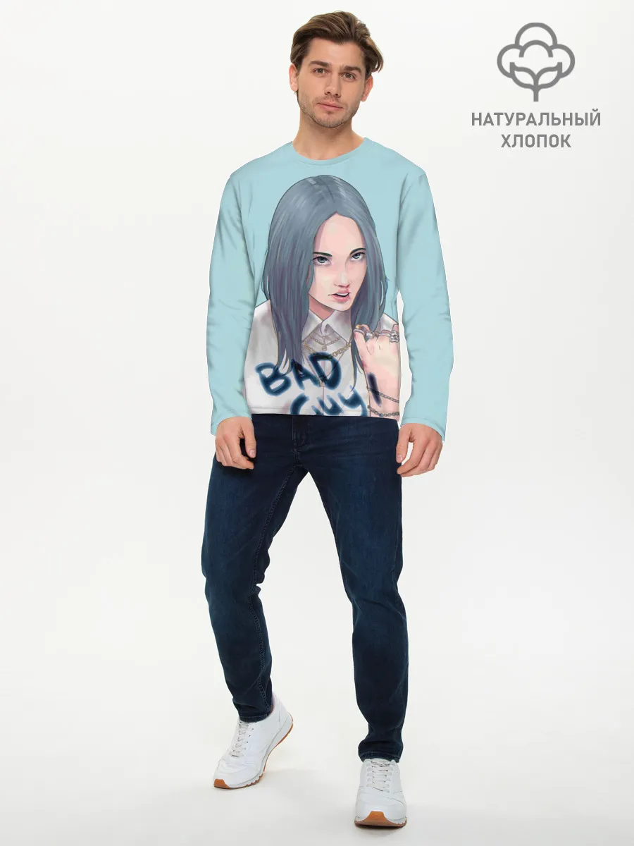 Мужской лонгслив базовый / Billie Eilish