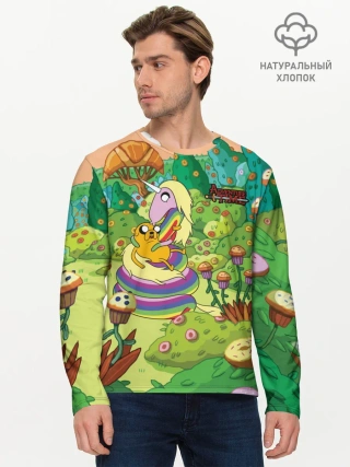 Мужской лонгслив базовый / Ливнерог и Джейк