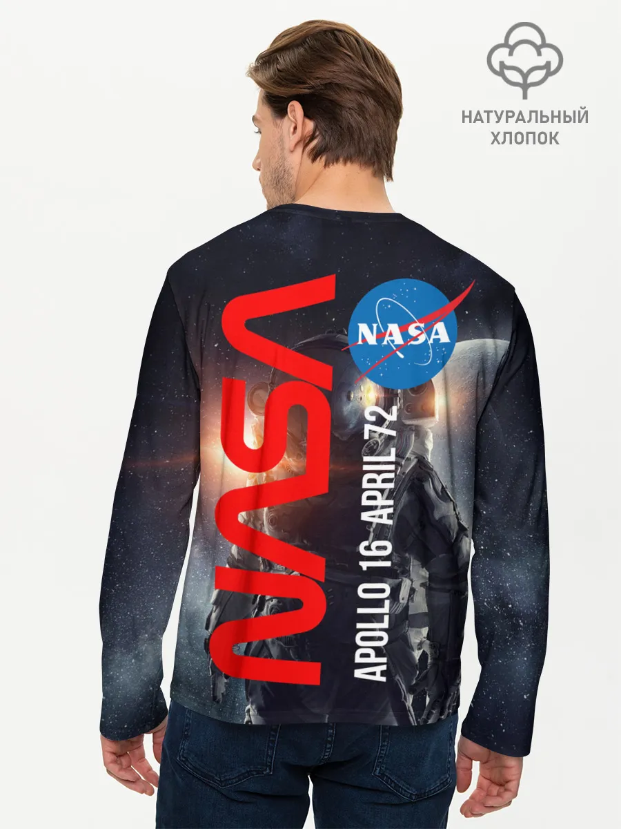 Мужской лонгслив базовый / Nasa Apollo 16