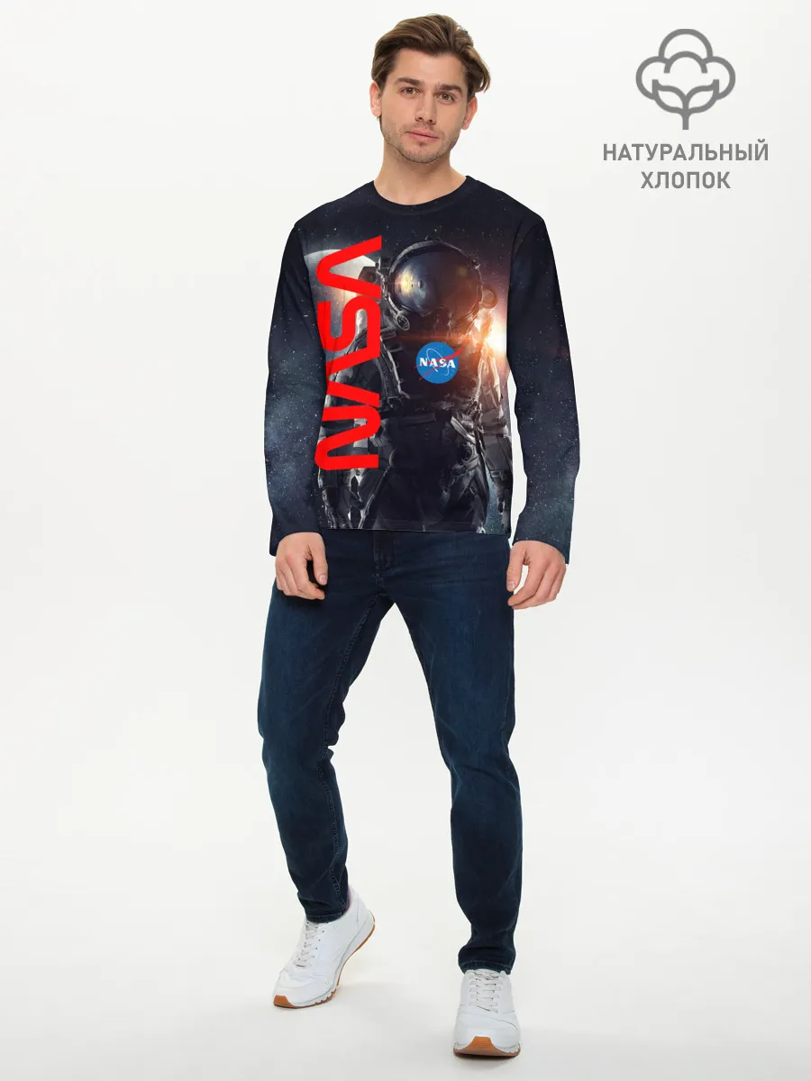 Мужской лонгслив базовый / Nasa Apollo 16