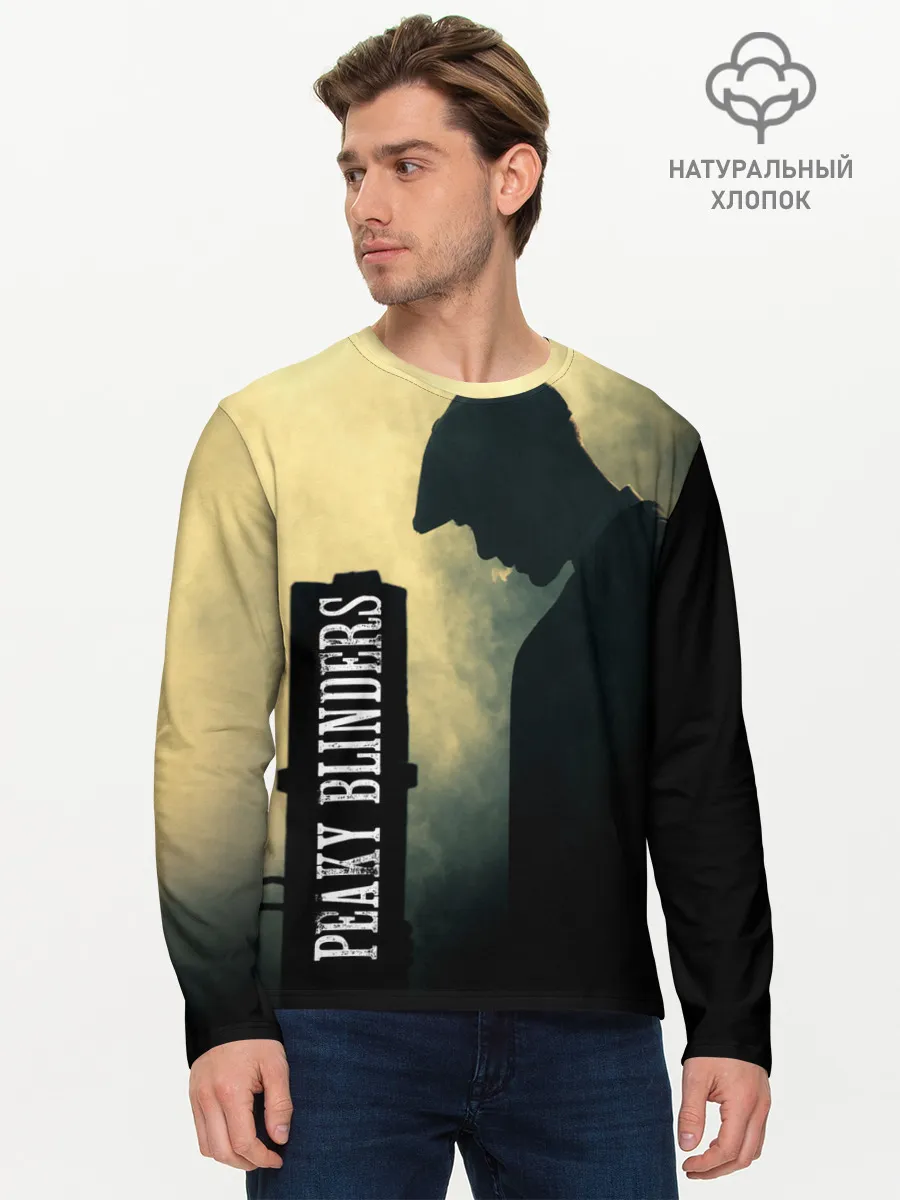 Мужской лонгслив базовый / Острые козырьки