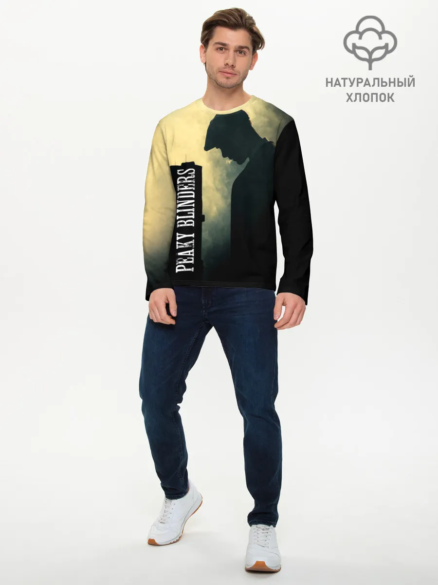 Мужской лонгслив базовый / Острые козырьки