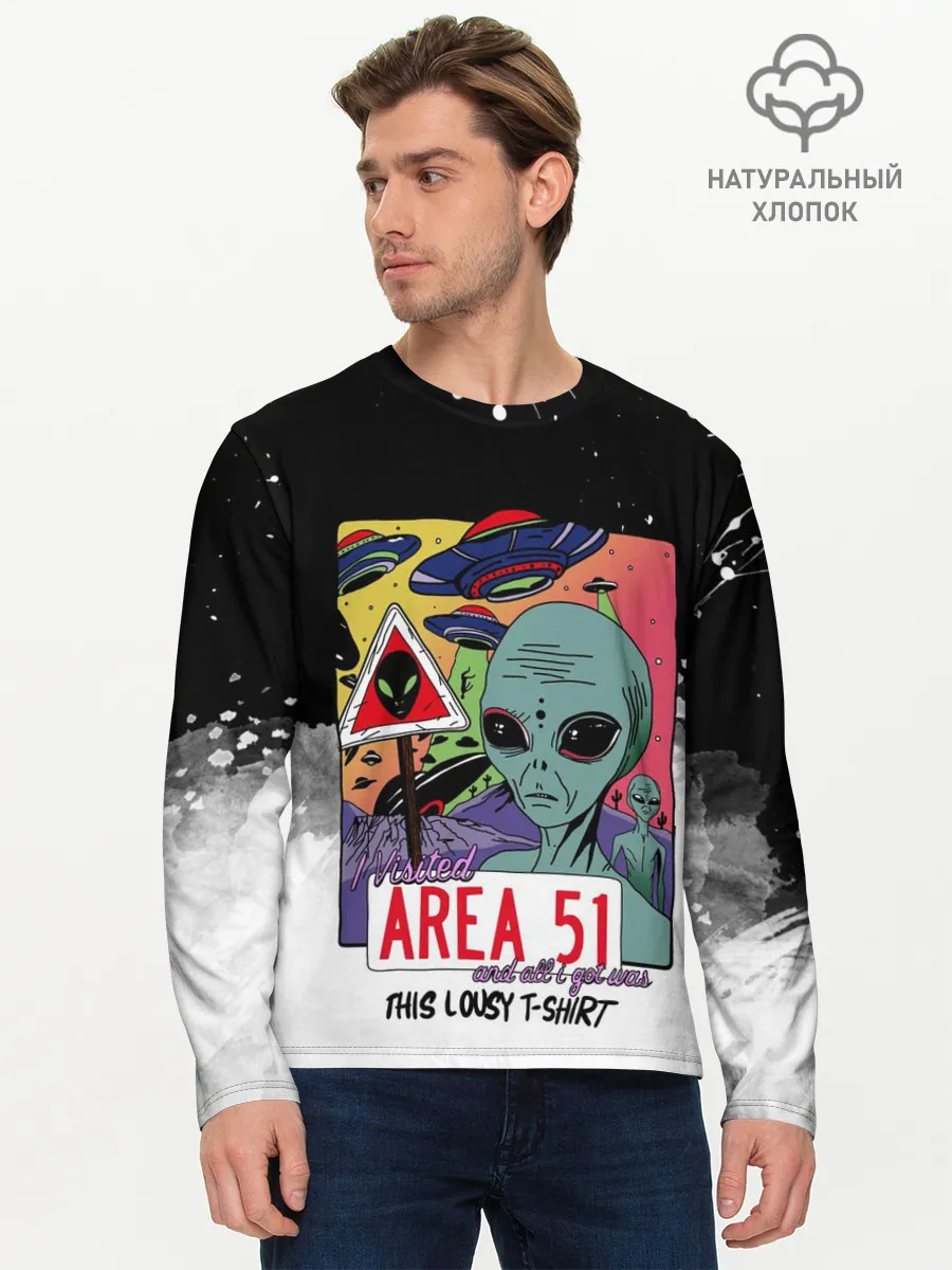 Мужской лонгслив базовый / Штурм зоны 51