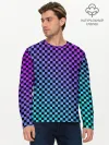 Мужской лонгслив базовый / Checkerboard gradient