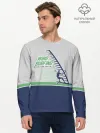 Мужской лонгслив базовый / Ride the wave
