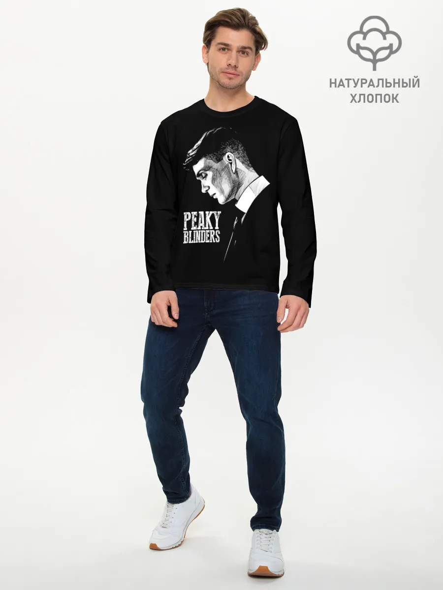 Мужской лонгслив базовый / Острые козырьки