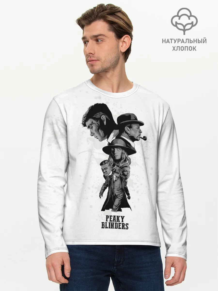 Мужской лонгслив базовый / Острые козырьки