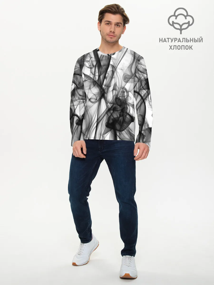 Мужской лонгслив базовый / SMOKE ABSTRACTION