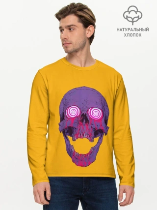Мужской лонгслив базовый / Гипно Череп