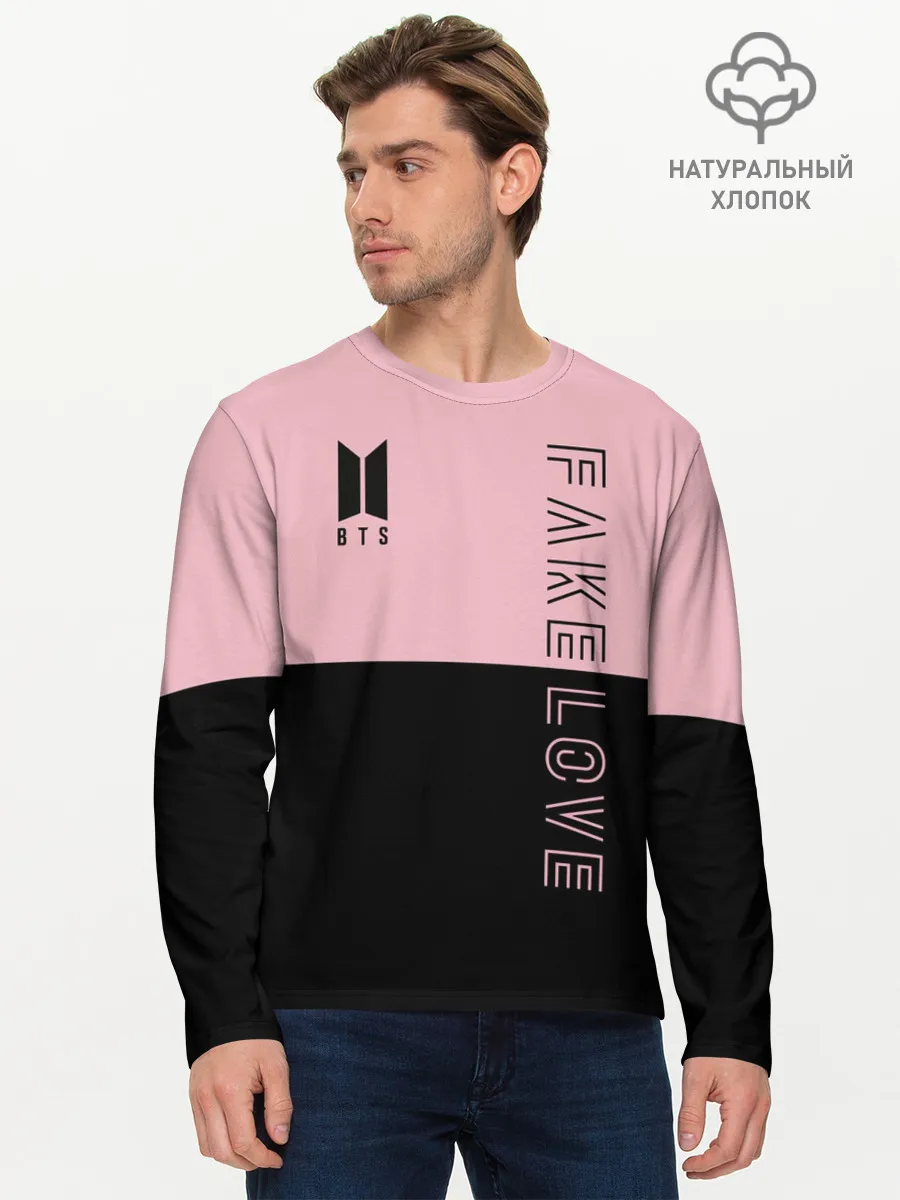Мужской лонгслив базовый / BTS Fake Love