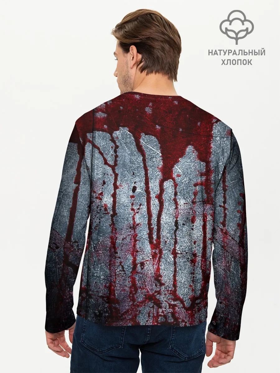 Мужской лонгслив базовый / Кровь на металле