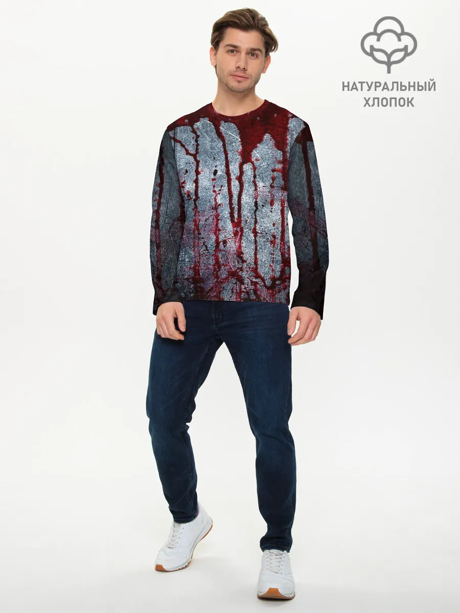 Мужской лонгслив базовый / Кровь на металле