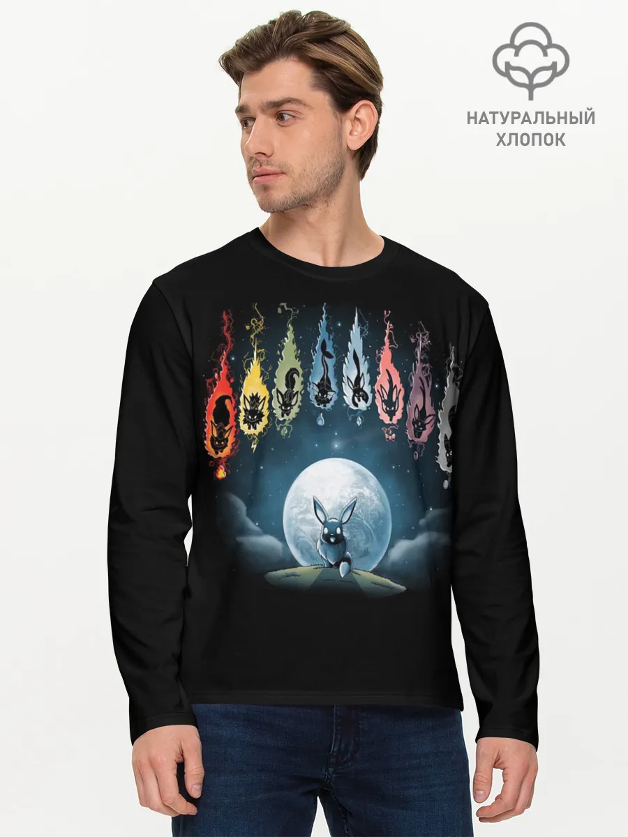 Мужской лонгслив базовый / Покемон Эволюция Иви
