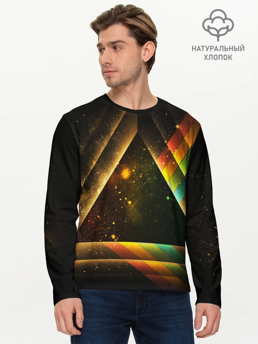 Мужской лонгслив базовый / КОСМОС НЕОН