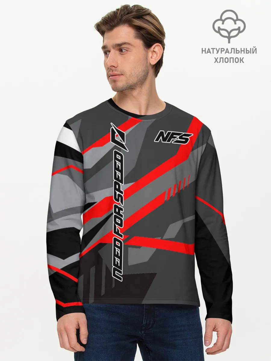 Мужской лонгслив базовый / Need for Speed