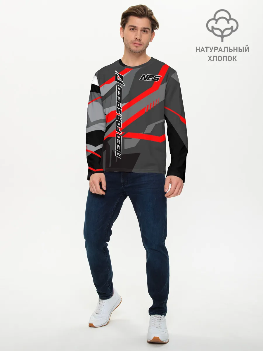 Мужской лонгслив базовый / Need for Speed