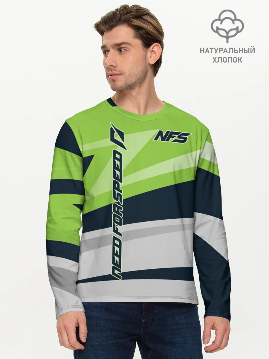 Мужской лонгслив базовый / Need for Speed