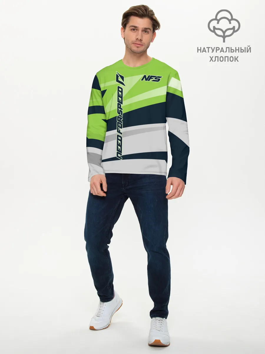 Мужской лонгслив базовый / Need for Speed
