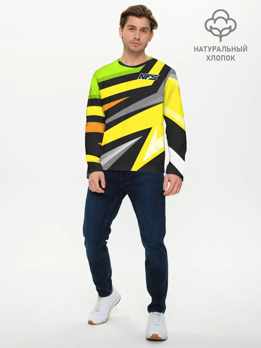 Мужской лонгслив базовый / Need for Speed