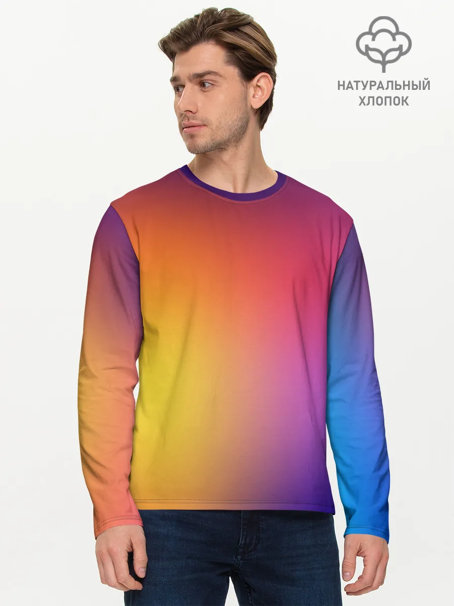 Мужской лонгслив базовый / Abstract gradient colors