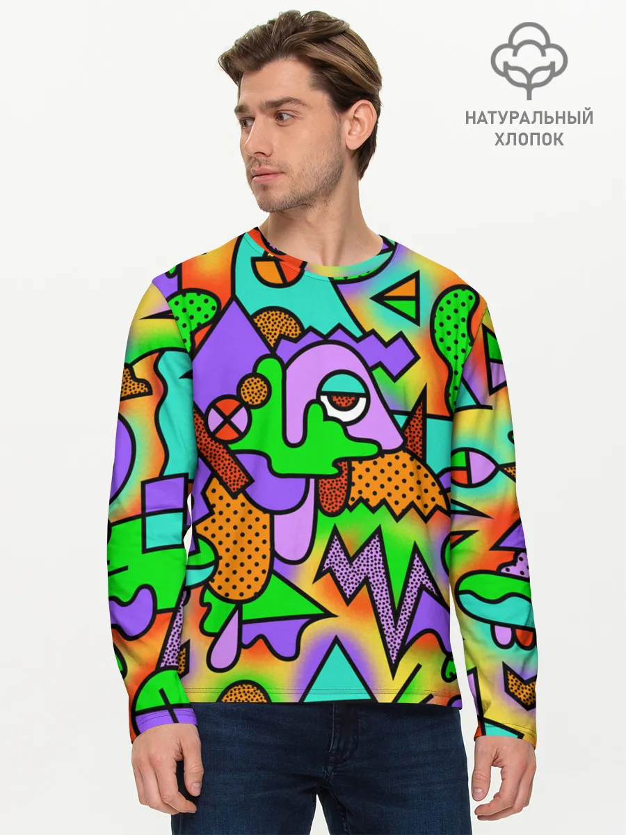 Мужской лонгслив базовый / PSY GEOMETRY