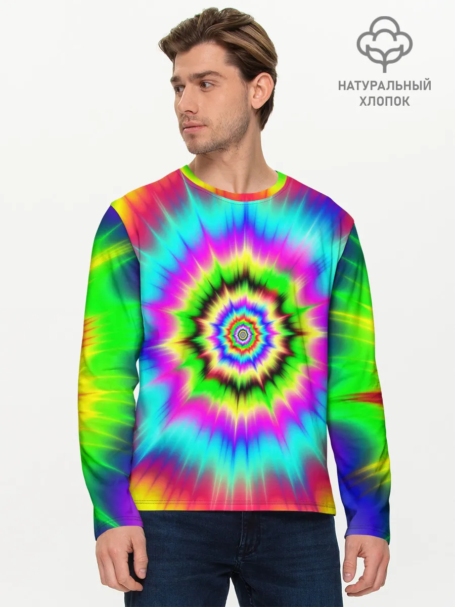 Мужской лонгслив базовый / ОПТИЧЕСКИЙ УЗОР