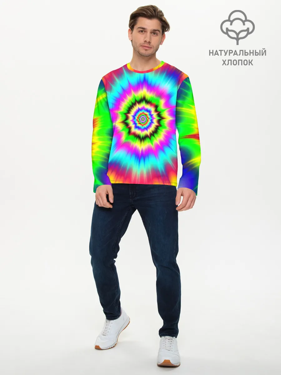 Мужской лонгслив базовый / ОПТИЧЕСКИЙ УЗОР