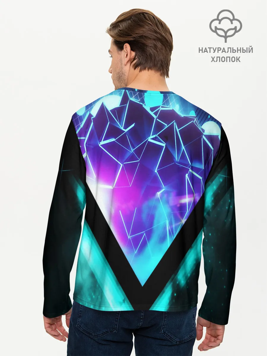 Мужской лонгслив базовый / NEON GEOMETRY