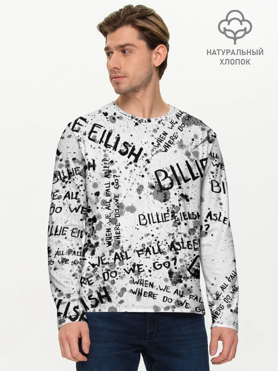 Мужской лонгслив базовый / BILLIE EILISH - Where Do We Go