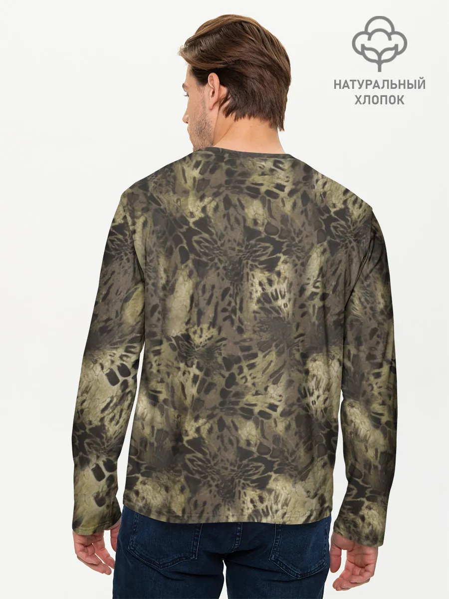 Мужской лонгслив базовый / Камуфляж Prym1 Woodlands Camo