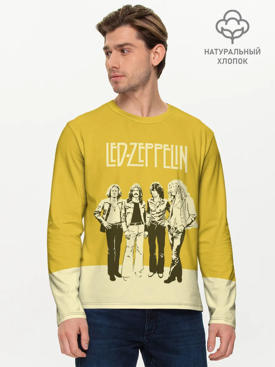 Мужской лонгслив базовый / Led Zeppelin